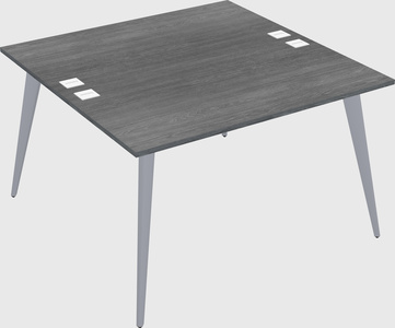 Shared rectangular office desk system