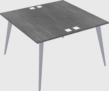 Shared rectangular office desk system