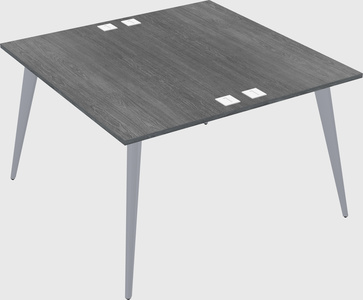 Shared rectangular office desk system