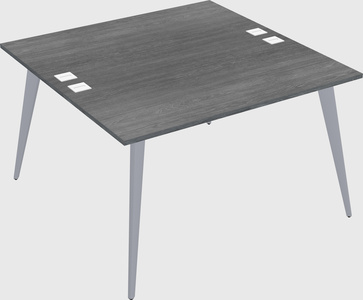 Shared rectangular office desk system