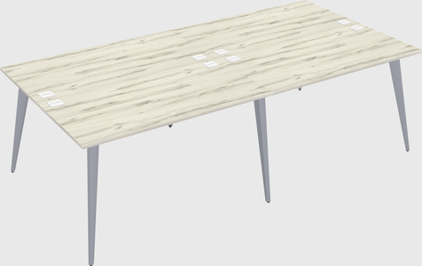 Shared rectangular office desk system