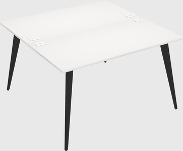 Shared rectangular office desk system