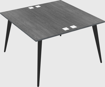 Shared rectangular office desk system
