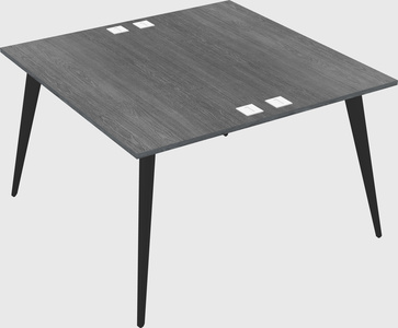 Shared rectangular office desk system