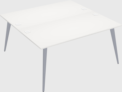 Shared rectangular office desk system