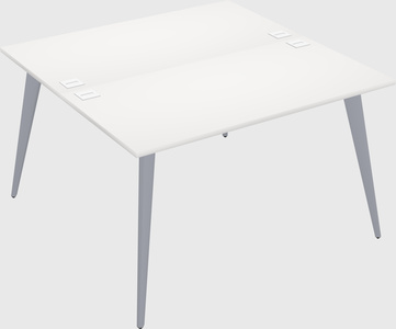 Shared rectangular office desk system