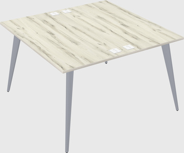 Shared rectangular office desk system