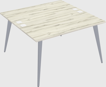 Shared rectangular office desk system