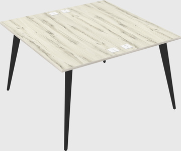Shared rectangular office desk system