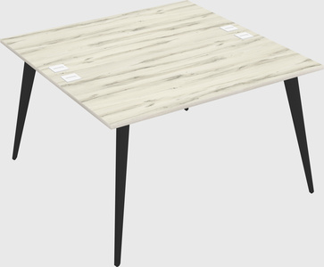 Shared rectangular office desk system