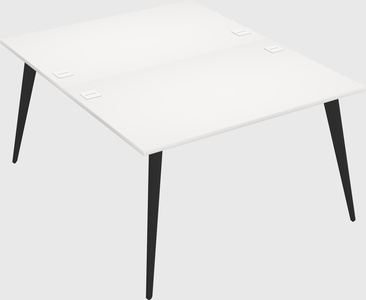 Shared rectangular office desk system