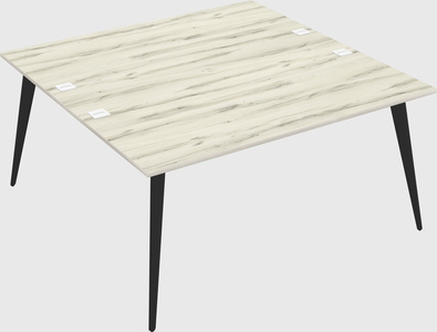 Shared rectangular office desk system