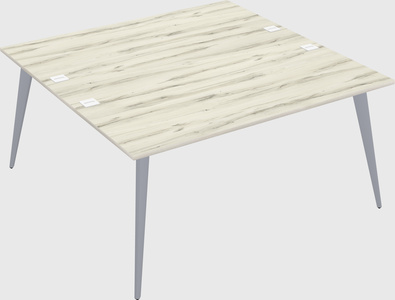 Shared rectangular office desk system
