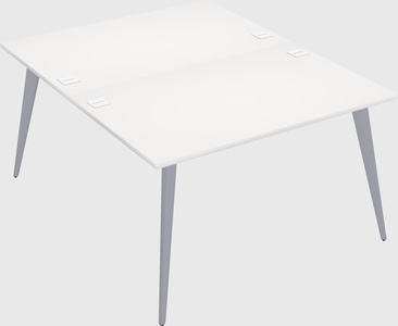 Shared rectangular office desk system