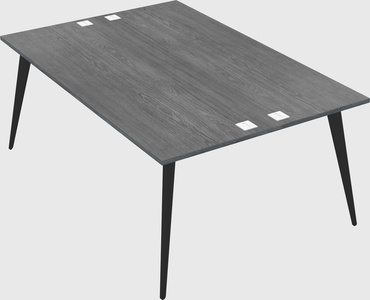 Shared rectangular office desk system