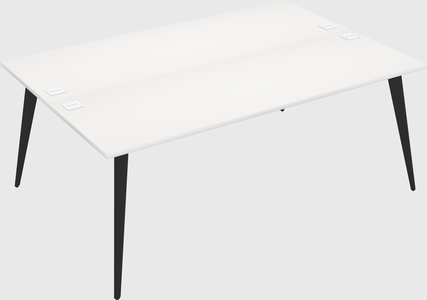Shared rectangular office desk system