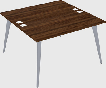 Shared rectangular office desk system