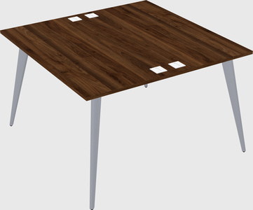 Shared rectangular office desk system