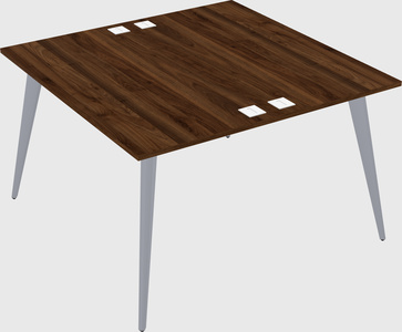 Shared rectangular office desk system