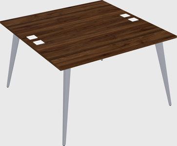 Shared rectangular office desk system