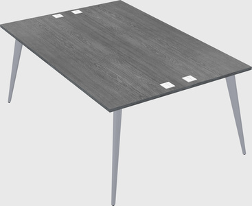 Shared rectangular office desk system