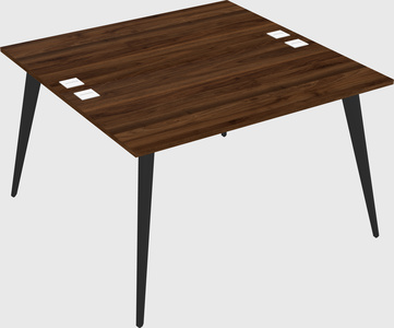 Shared rectangular office desk system