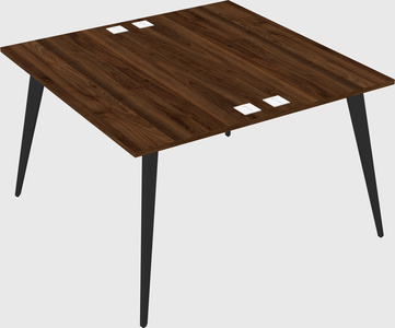 Shared rectangular office desk system