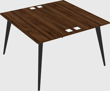 Shared rectangular office desk system