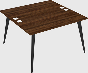 Shared rectangular office desk system