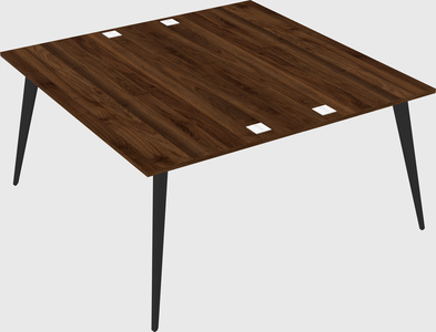 Shared rectangular office desk system