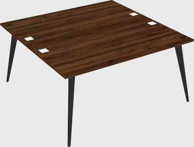 Shared rectangular office desk system