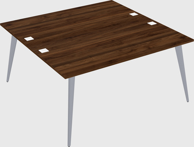Shared rectangular office desk system