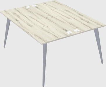Shared rectangular office desk system