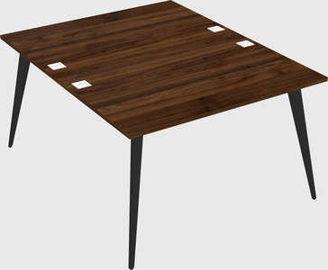 Shared rectangular office desk system