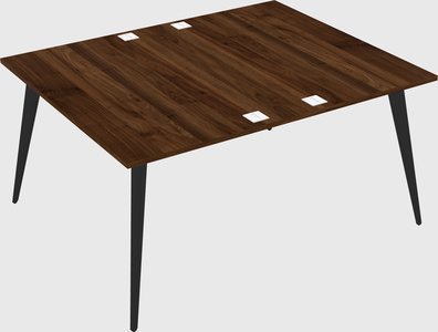 Shared rectangular office desk system