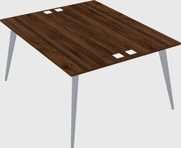 Shared rectangular office desk system