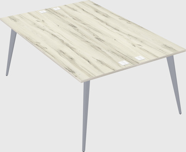 Shared rectangular office desk system