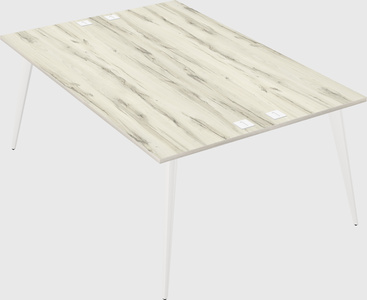 Shared rectangular office desk system
