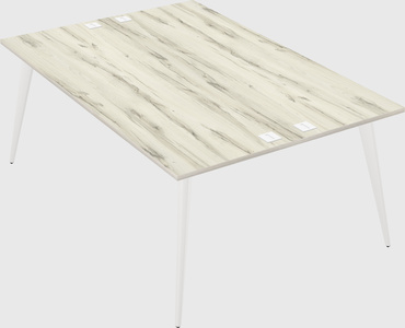 Shared rectangular office desk system