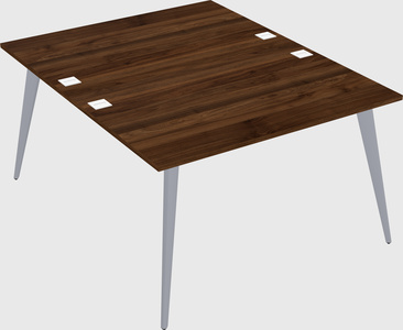 Shared rectangular office desk system