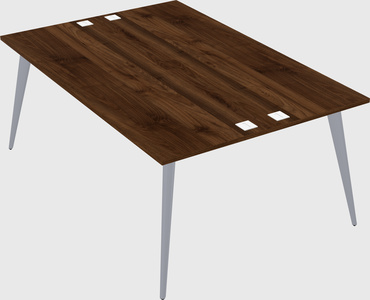 Shared rectangular office desk system