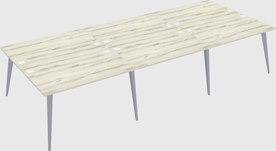 Shared rectangular office desk system