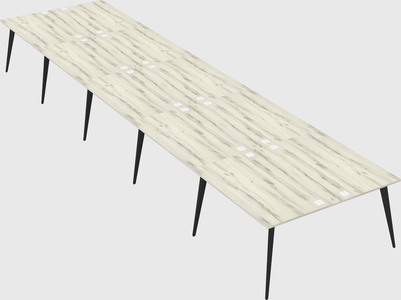 Shared rectangular office desk system