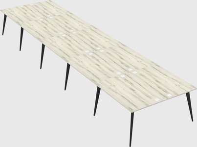 Shared rectangular office desk system