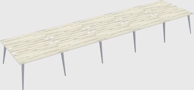 Shared rectangular office desk system