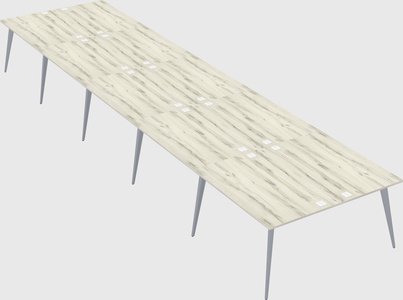 Shared rectangular office desk system