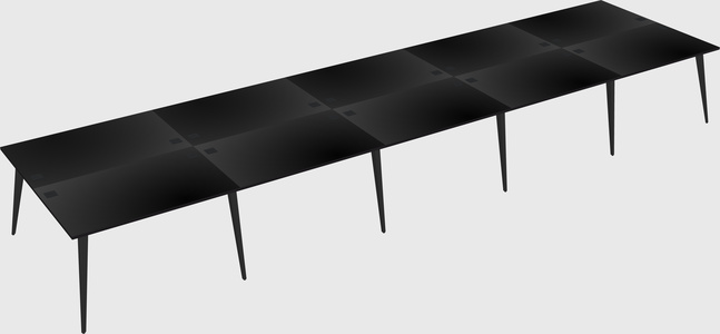 Shared Rectangular Office Desk System