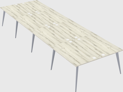 Shared rectangular office desk system