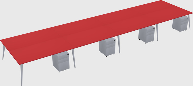 Shared Rectangular Office Desk System