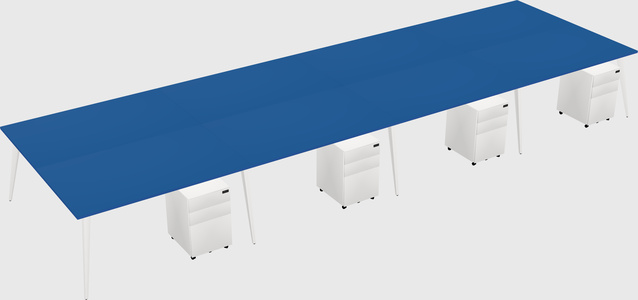 Shared Rectangular Office Desk System